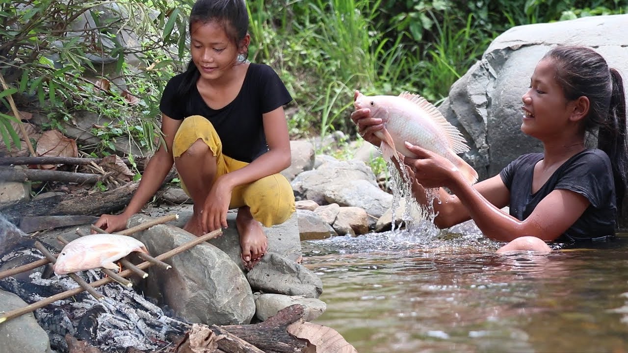 My Natural Food: Catch & Burn Red Fish For Food -  Cooking Red Fish For Eating Delicious #8