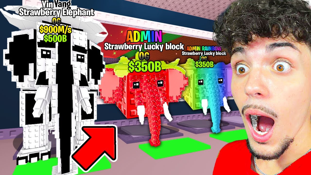 HO APERTO 99 NUOVI STRAWBERRY ELEPHANT LUCKY BLOCK ESCLUSIVI su ROBLOX STEAL A BRAINROT!