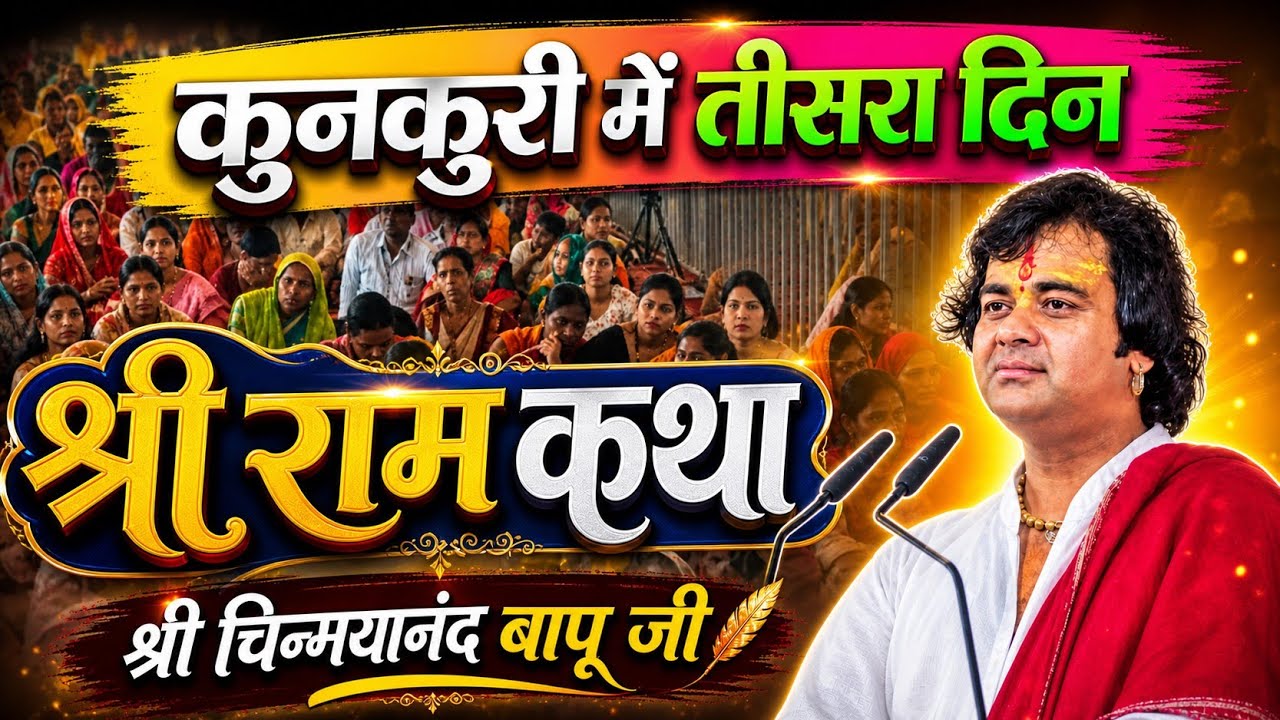 श्री राम कथा तीसरा दिन कुनकुरी सल्याटोली में श्री चिन्मयानंद बाबू जी SHREE RAM KATHA 2026 