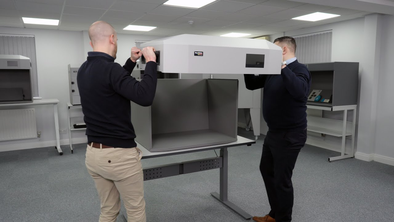 How to assemble and install your VeriVide UltraView light booth - (unboxing and assembly)