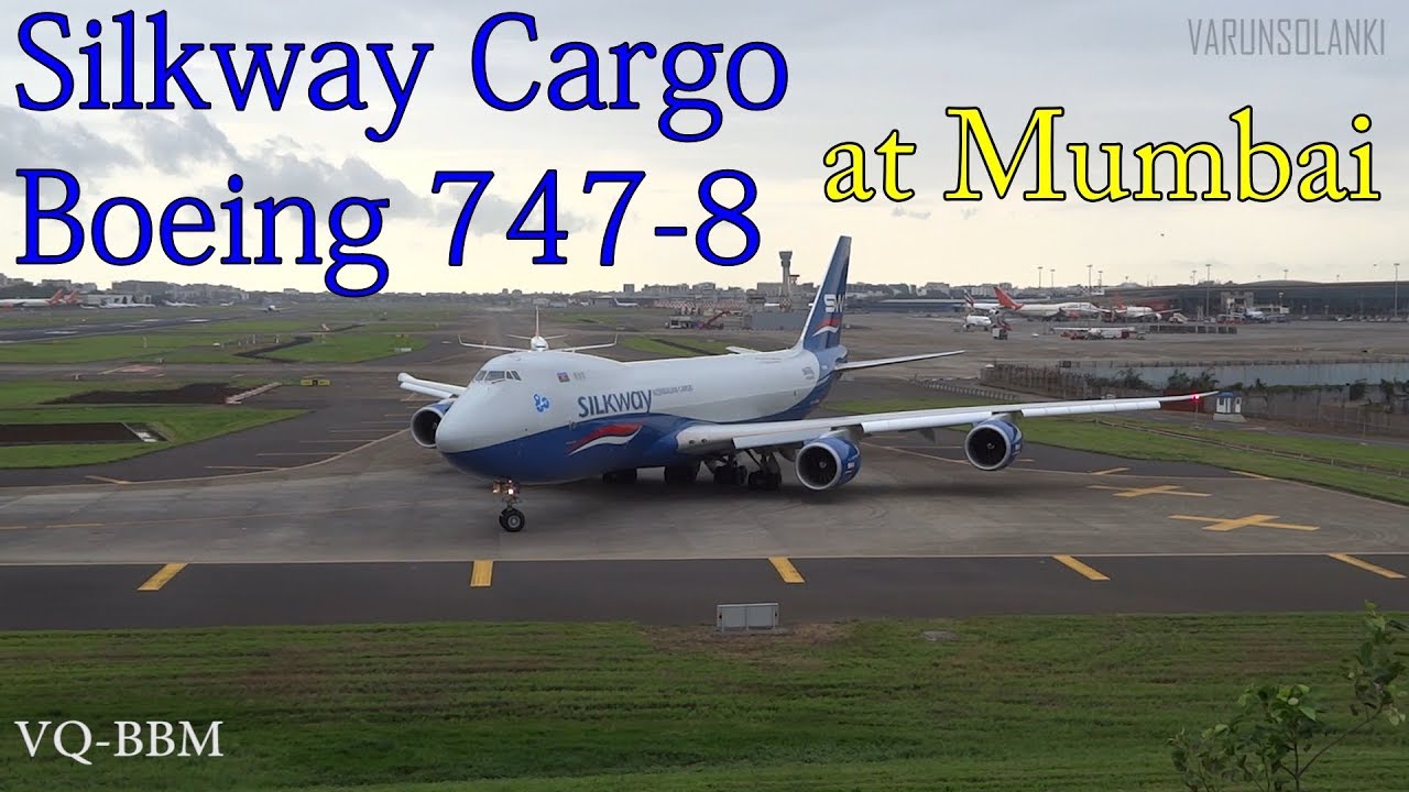 50FPS Silkway Cargo Boeing 747 takeoff from Mumbai