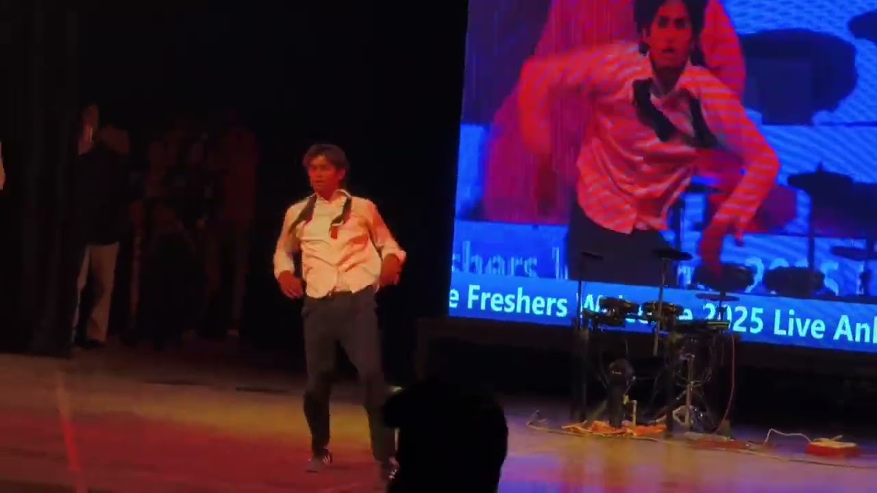 Malda college auditorium 2k25 Freshers party 🥳🎉🖤❤️🤎..