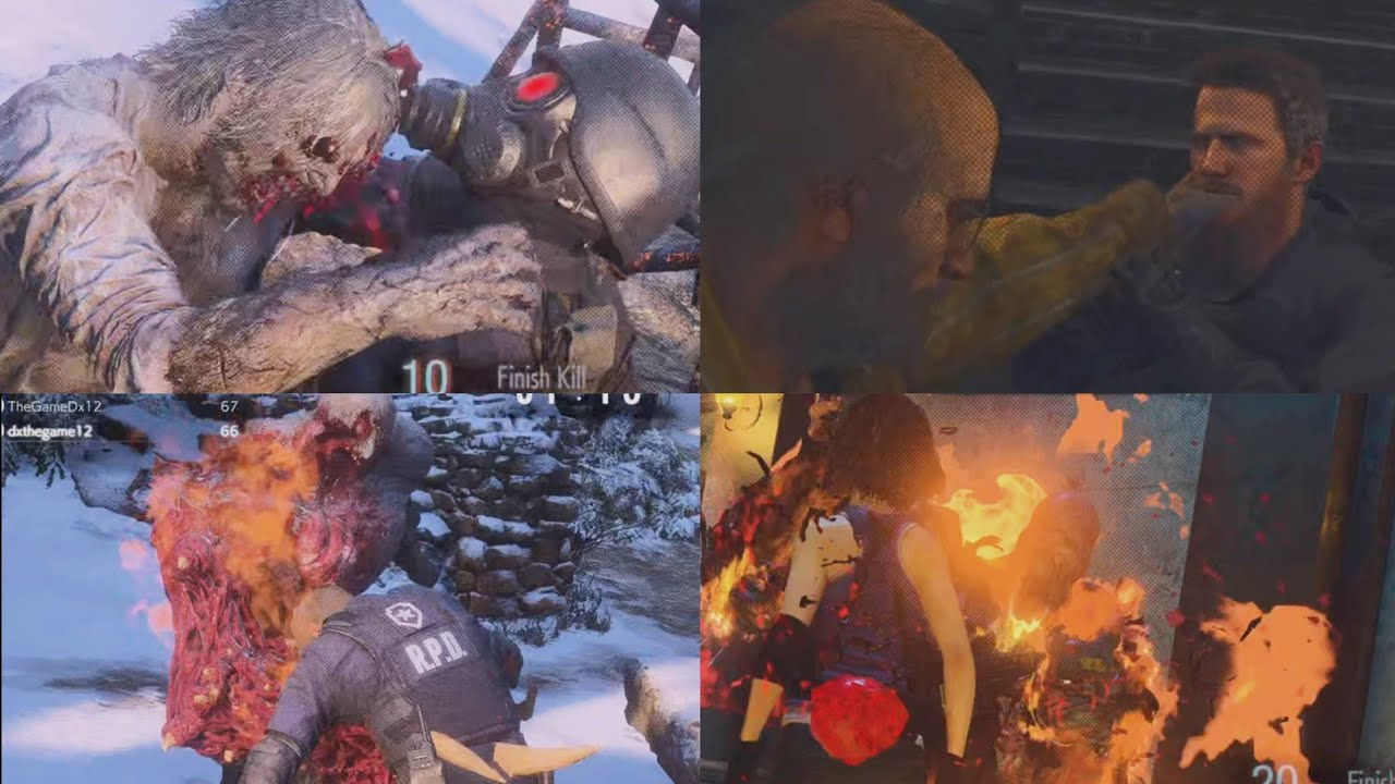 Resident Evil Reverse All Creatures Finishers