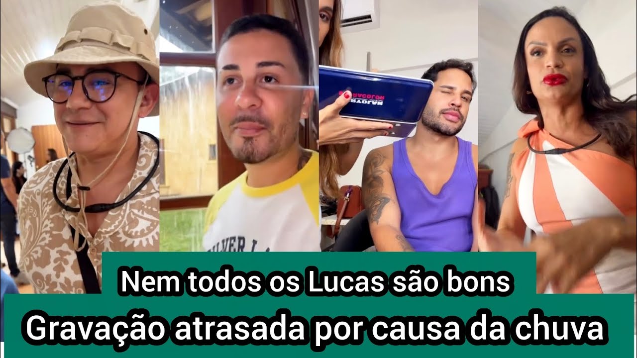 Lucas Guimarães conversa com a turma pra colocar fofocas em dia e Carlinhos Maia só quer ir embora