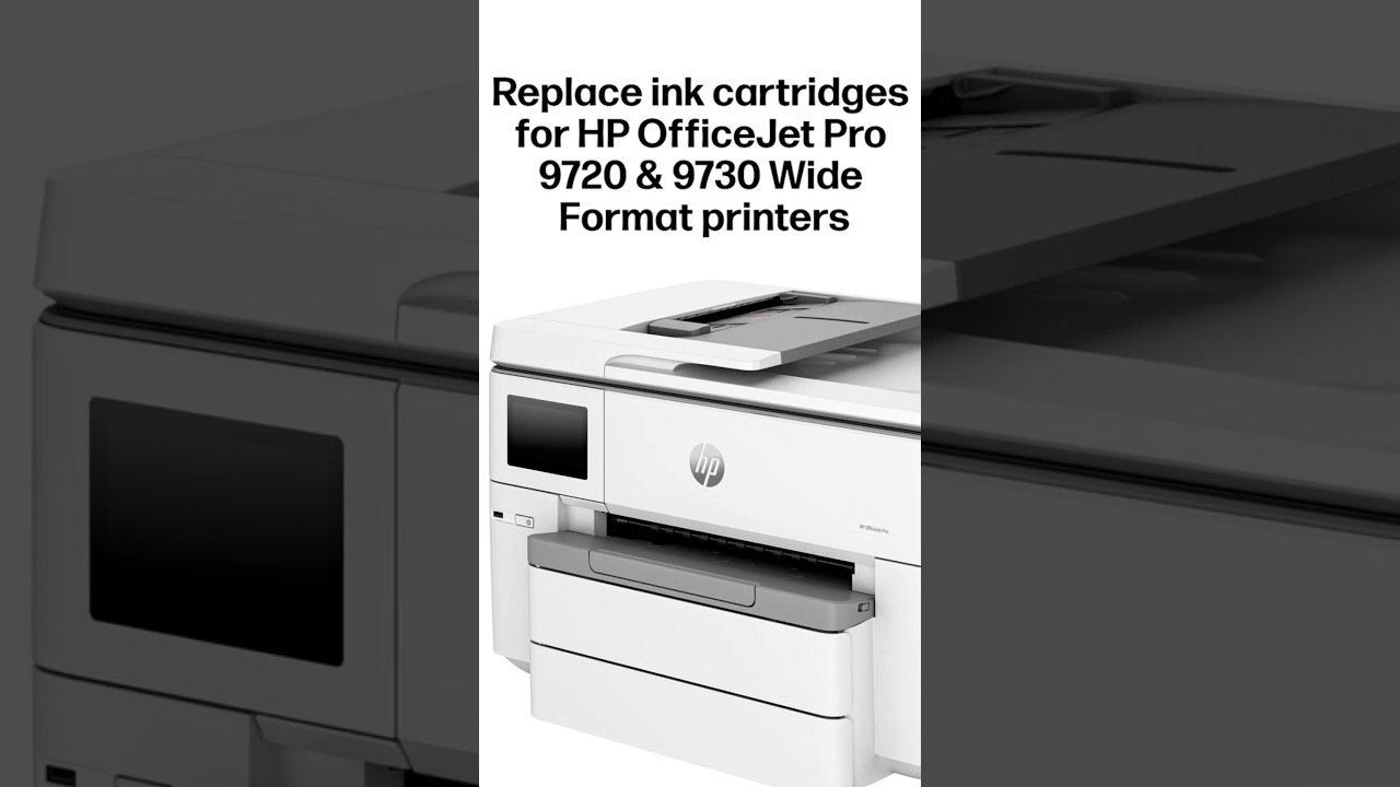 Tinte ersetzen | HP OfficeJet Pro 9720 und 9730 Großformat-AiO-Drucker | HP Support