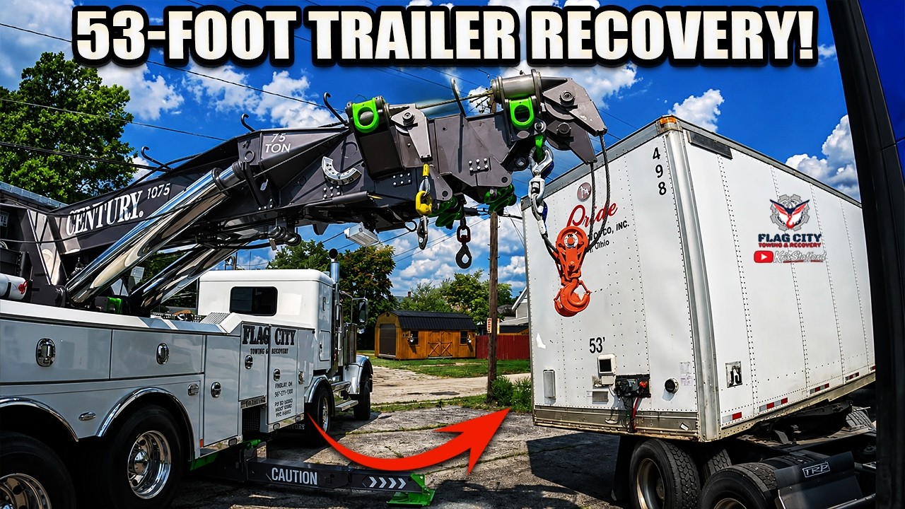 75 Ton Rotator Lifts 42,000 pound load After Landing Gear Collapse!!