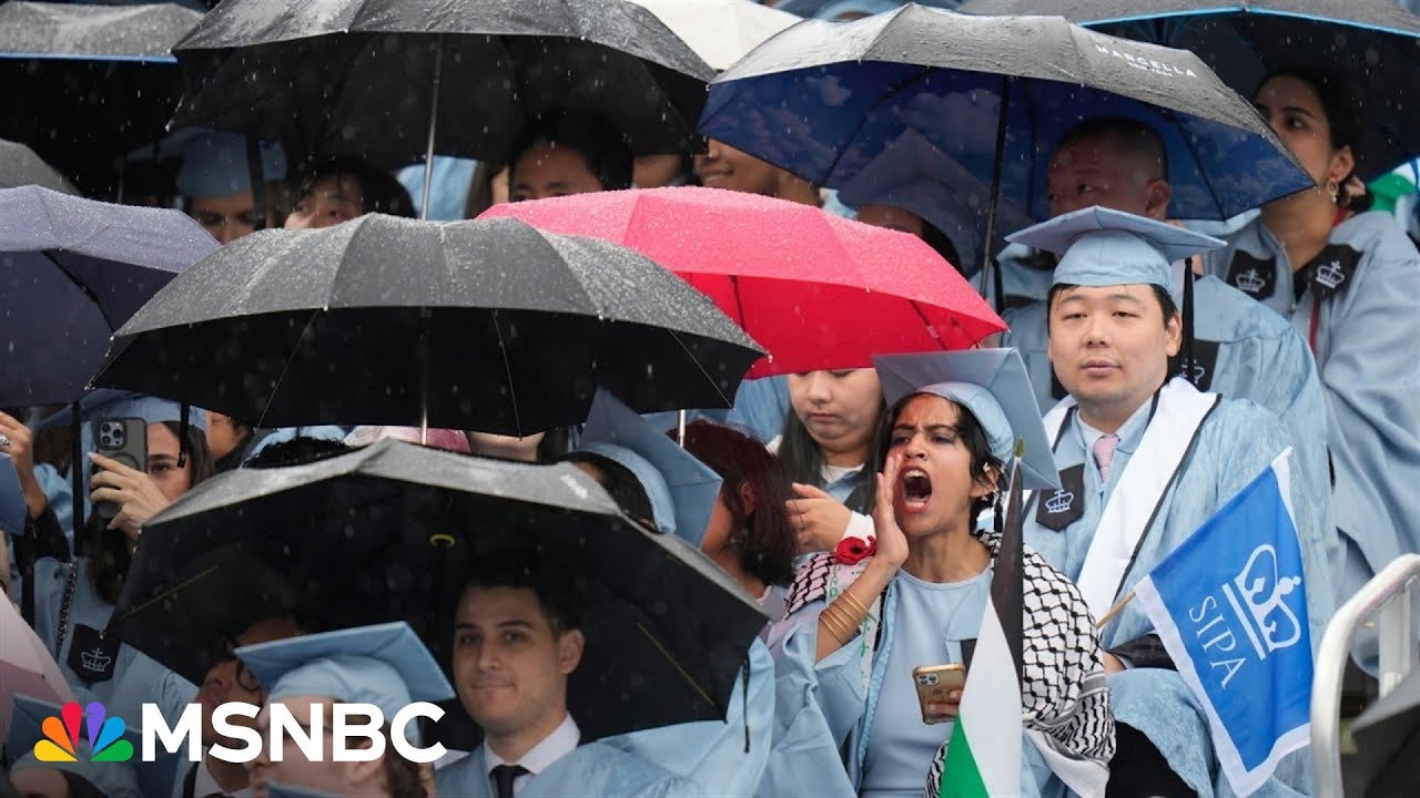 ‘The world needs fixing’: College graduations see protests, acts of defiance