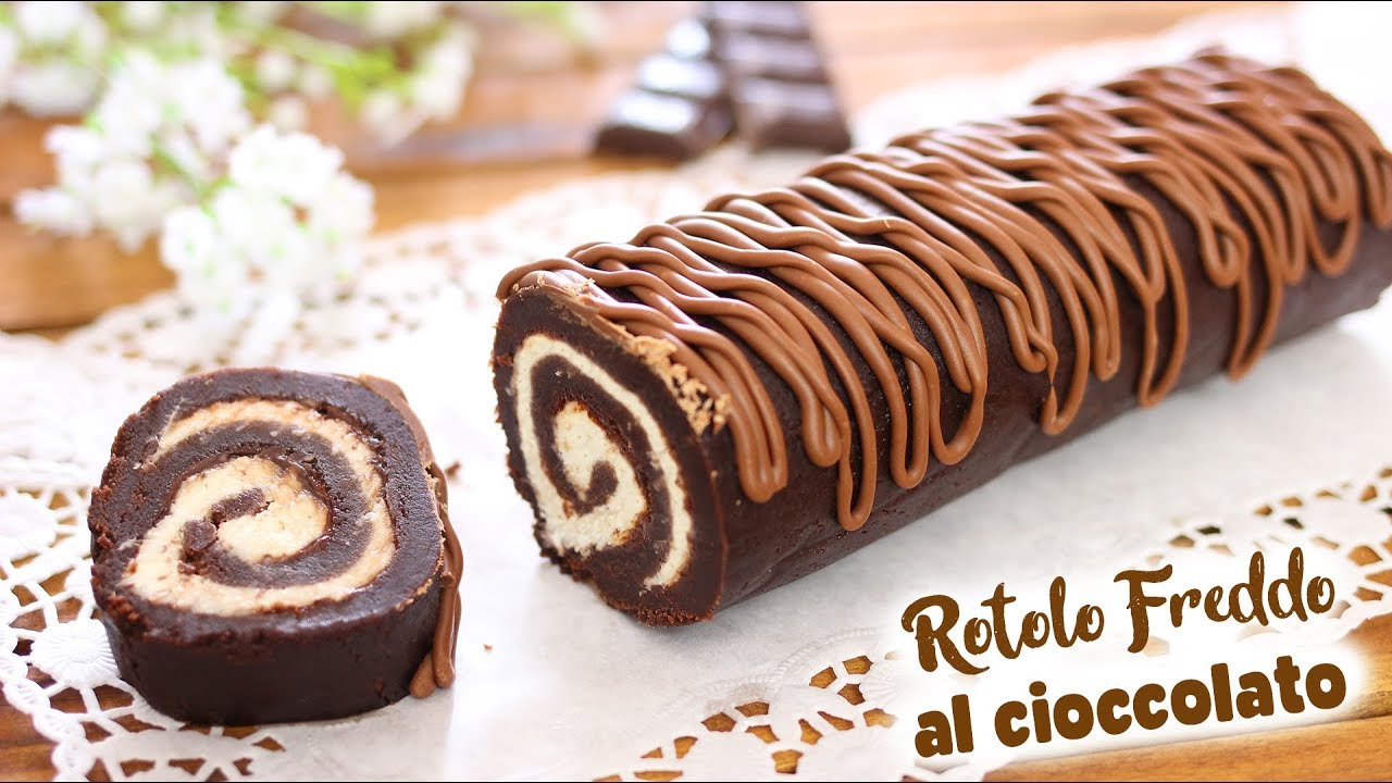 ROTOLO FREDDO AL CIOCCOLATO - Ricetta Facile Senza Cottura - Chocolate Roll
