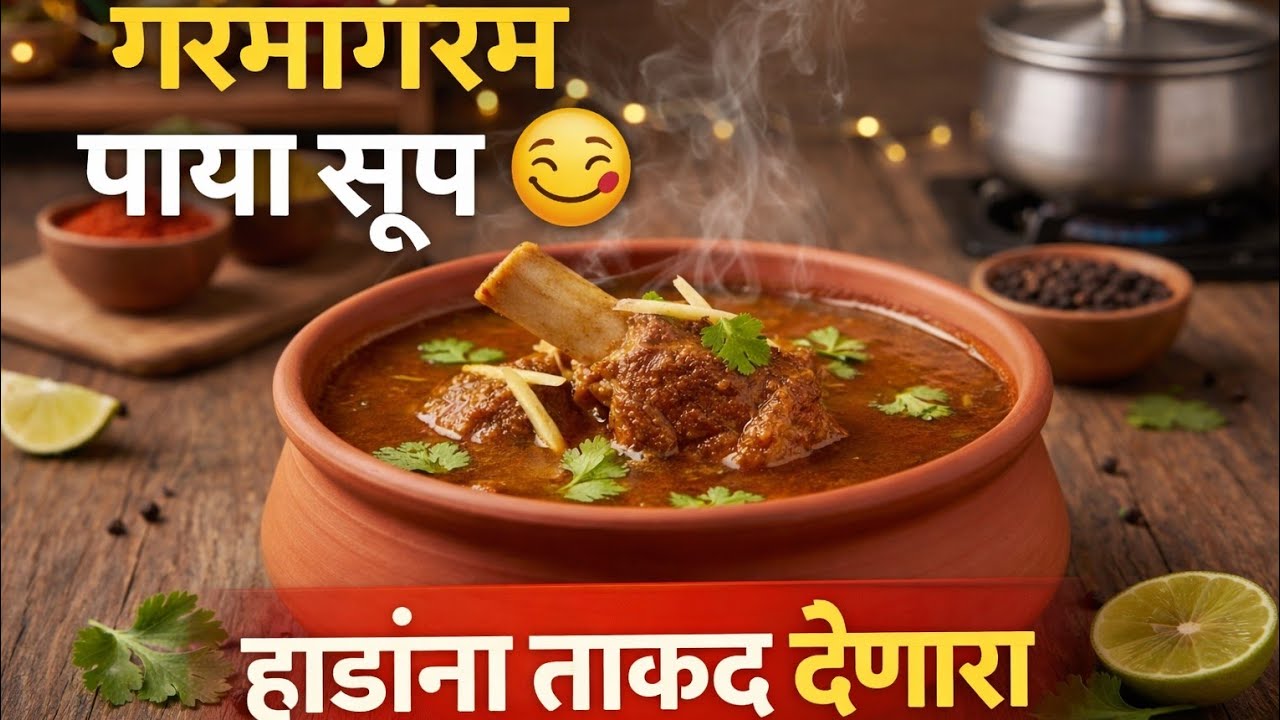 “ठंड में शरीर को गर्म करने वाला देसी पाया सूप🍲 | Strong Immunity Booster”💪