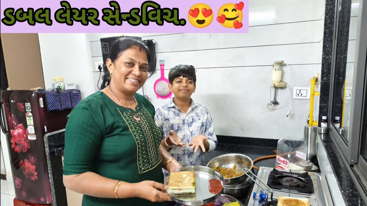 ડબલ લેયર સેન્ડવિચ..😍🥰🥰😍😍😍