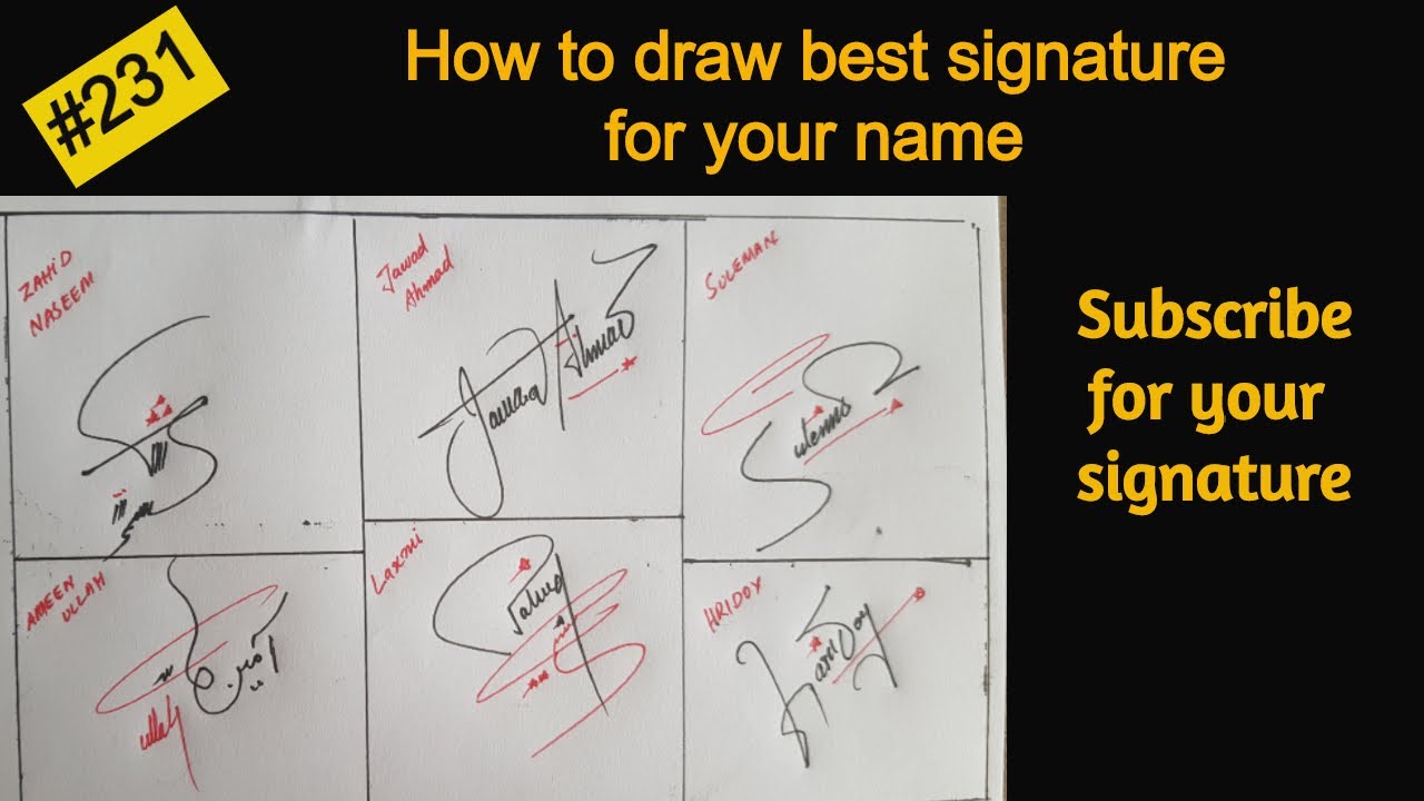 How to make best signature | How to draw best signature for your name | Best signature #231