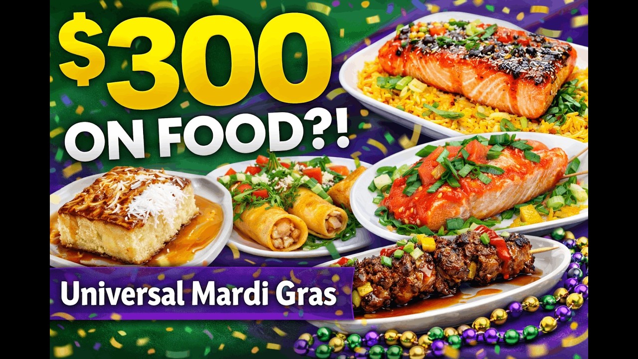 Every Food Booth at Universal Mardi Gras 2026 (Full Food Tour & Reviews)