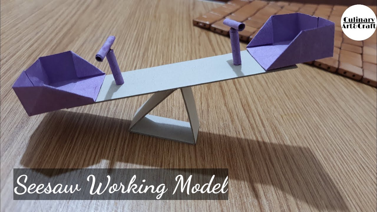 How To Make SeeSaw With Paper | Easy Origami SeeSaw | Easy SeeSaw For School Project | Paper Craft
