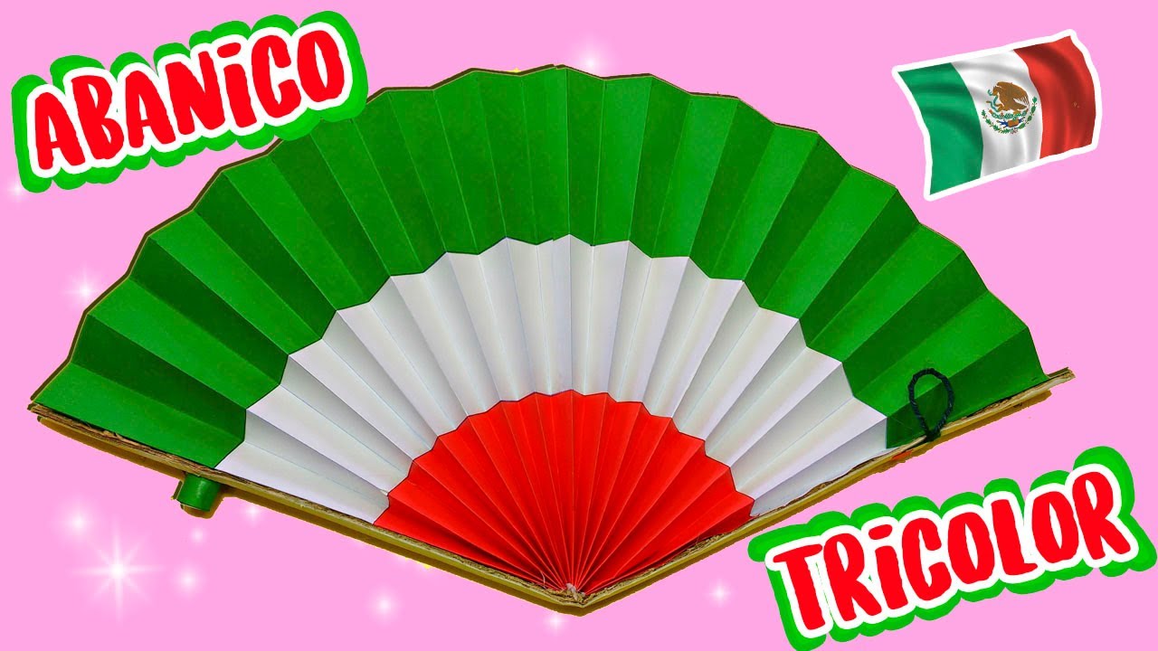 Decoración para fiestas patrias México / Abanico Tricolor - ✂️ Crafty DIY Reciclaje