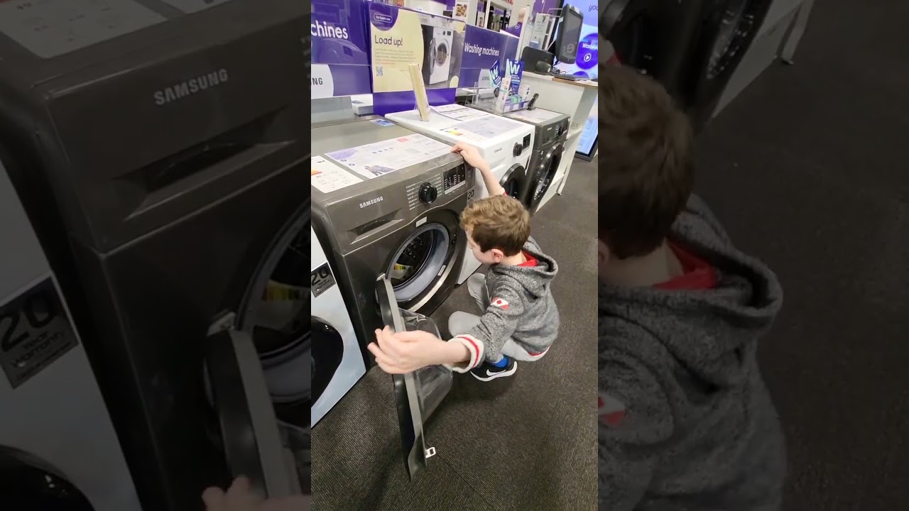 Checking out washing machines at Currys