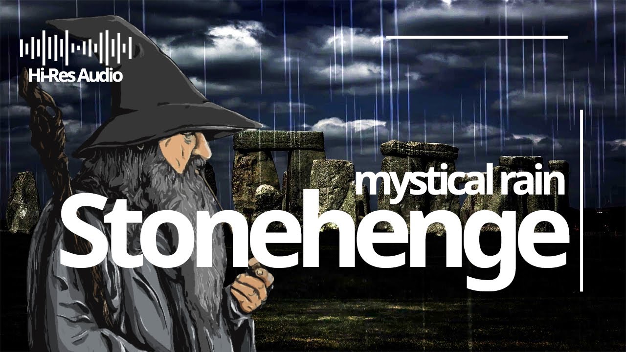 🧙 Celtic bagpipes music and thunder with rain sounds | Mystical Rain and Thunder in Stonehenge