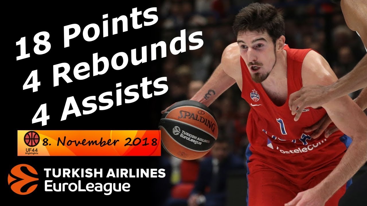 Nando De Colo Full Highlights 8.11.2018 AX Milan vs CSKA - 18 Pts! | UF44 Highlights