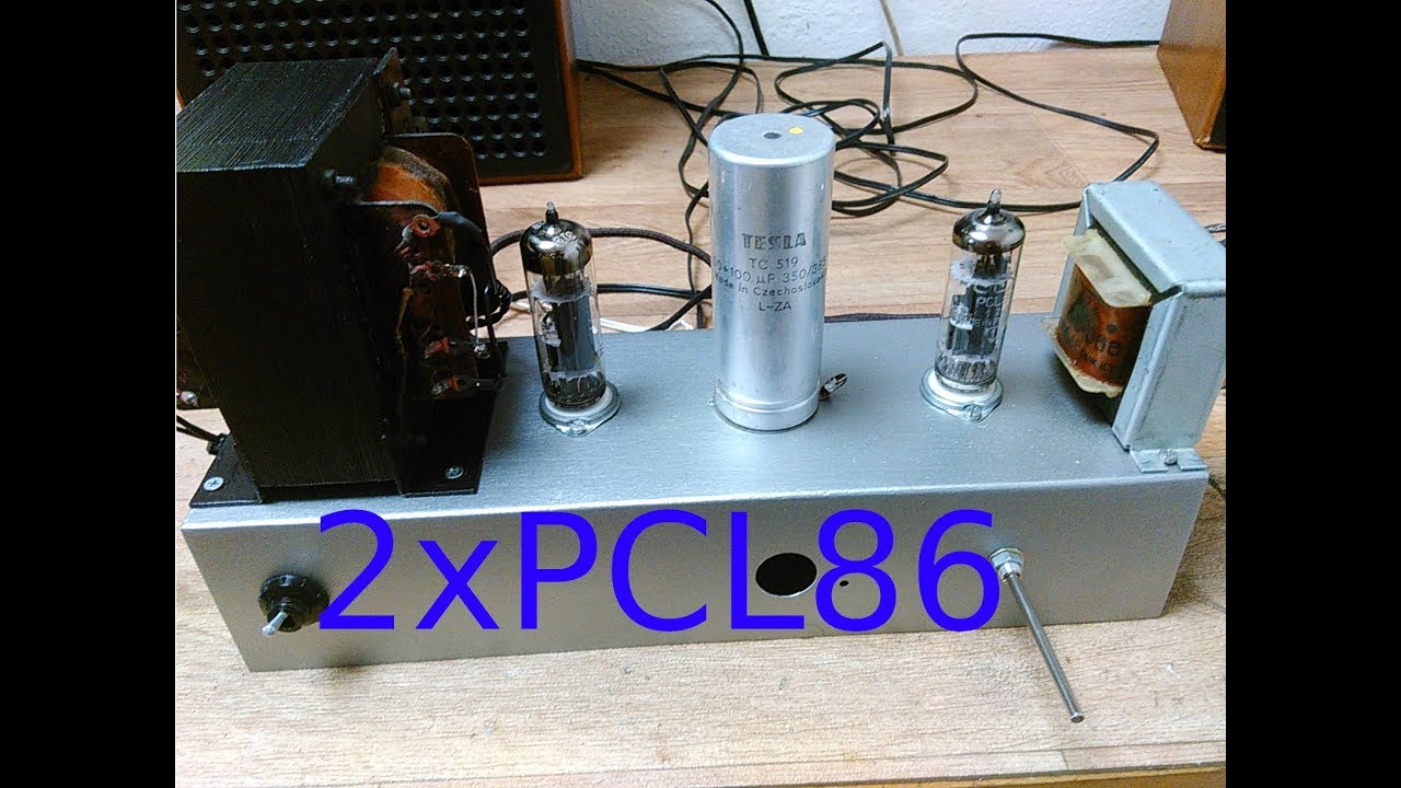 Elektronkový zesilovač 2xPCL86 (Mono,Push-pull)- Ukázka