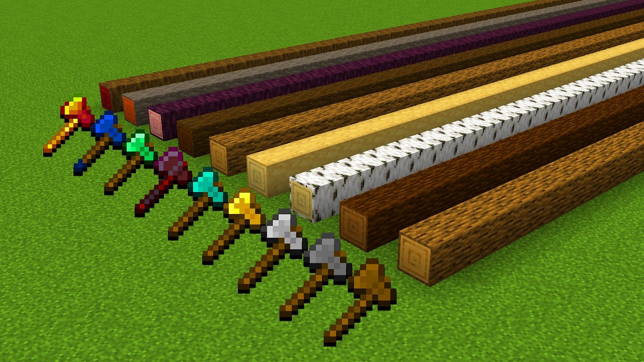 Какой топор самый быстрый в Minecraft?