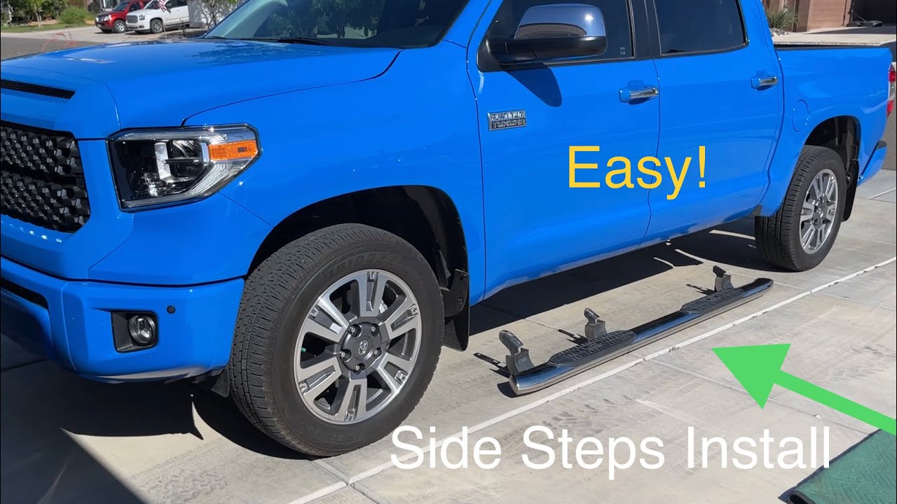 Как установить боковые подножки: показано, как установить подножки на Toyota Tundra ЛЕГКО!