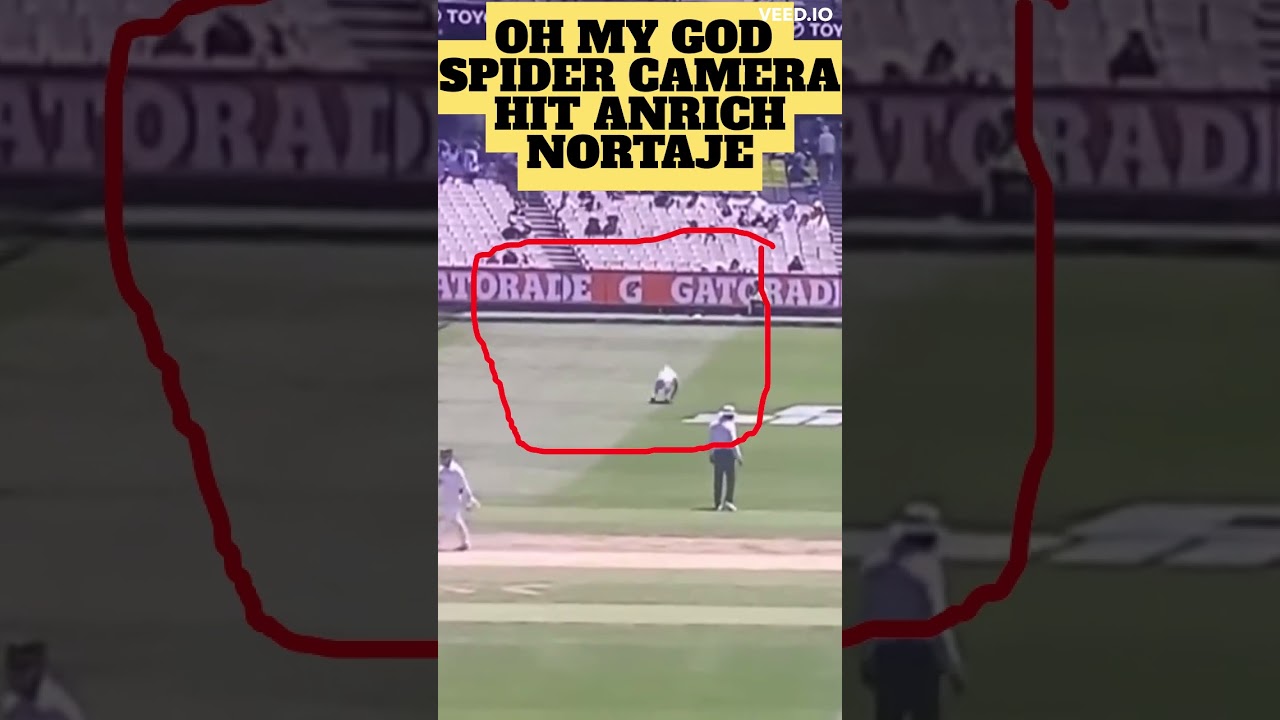 OH MY GOD SPIDER CAMERA HIT ANRICH NORTAJE || AUS VS SA TEST,