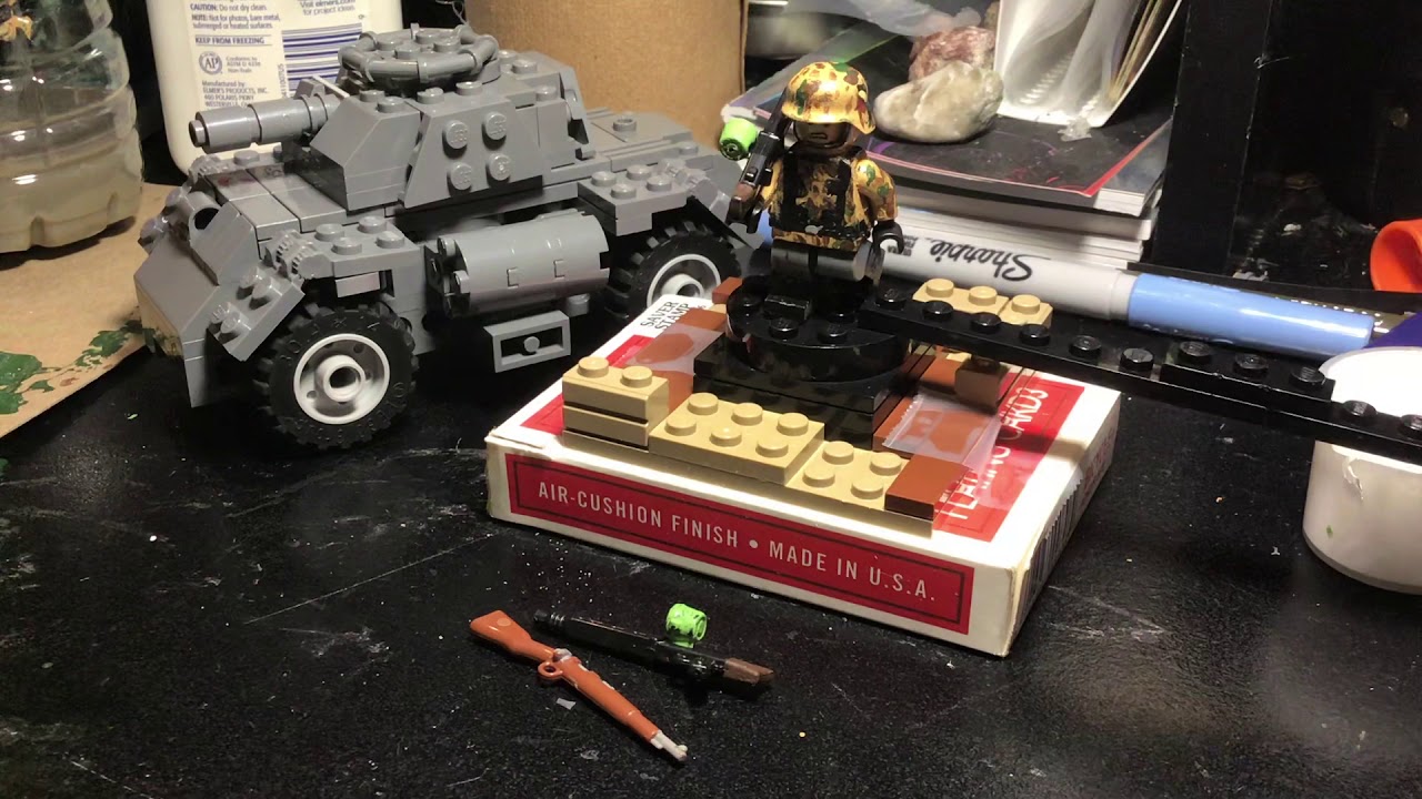 Splinter camo German + Staghound armored vehicle