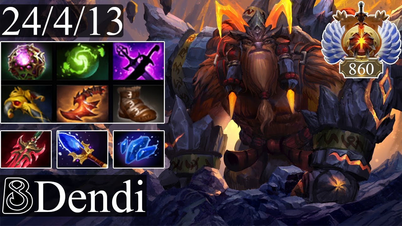 B8.Dendi - Earthshaker | Midlane Gameplay Dota 2 Patch 7.34c
