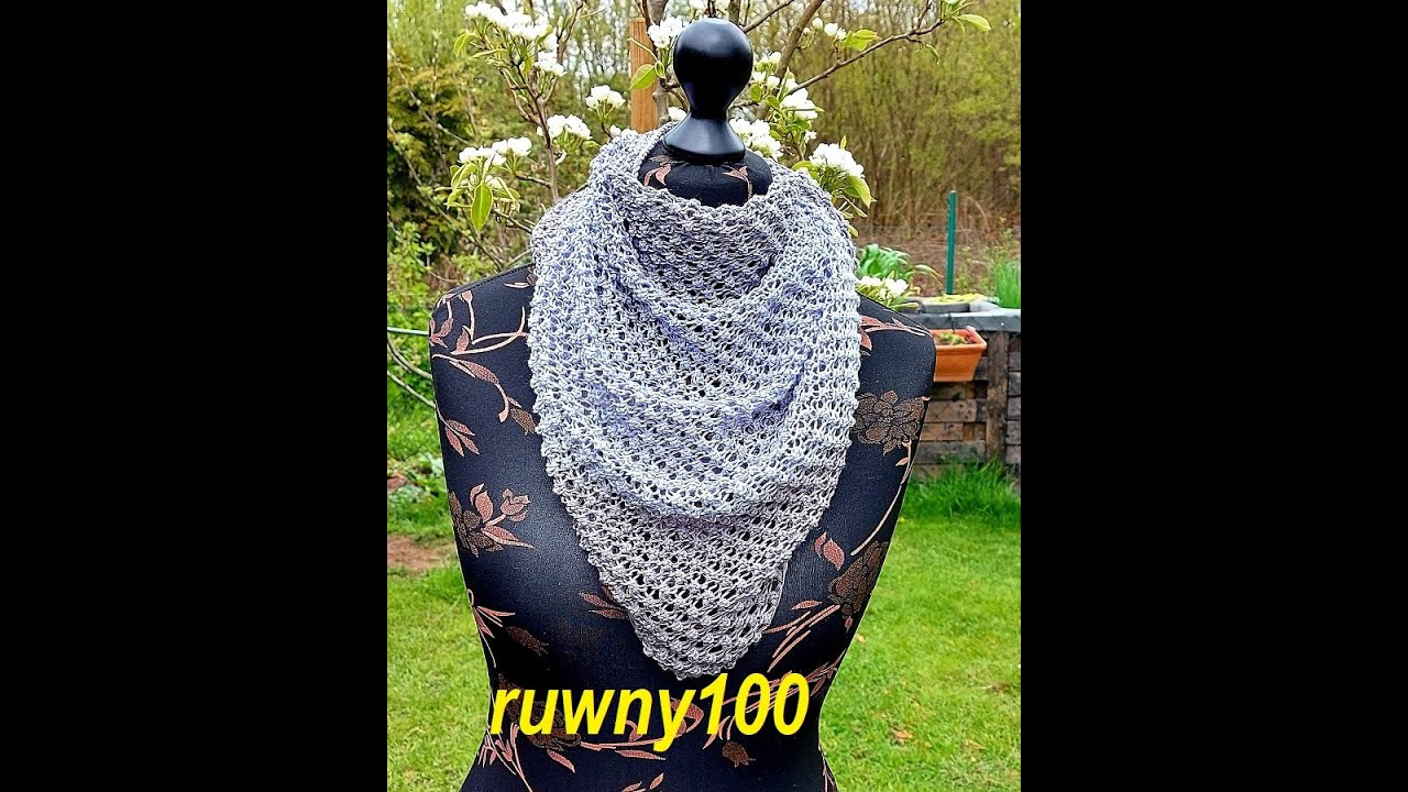 829*Frühlingsprojekte 🌷 Dreieckstuch-Schultertuch-Baktus-Halstuch*Stricken für Anfänger*Tutorial