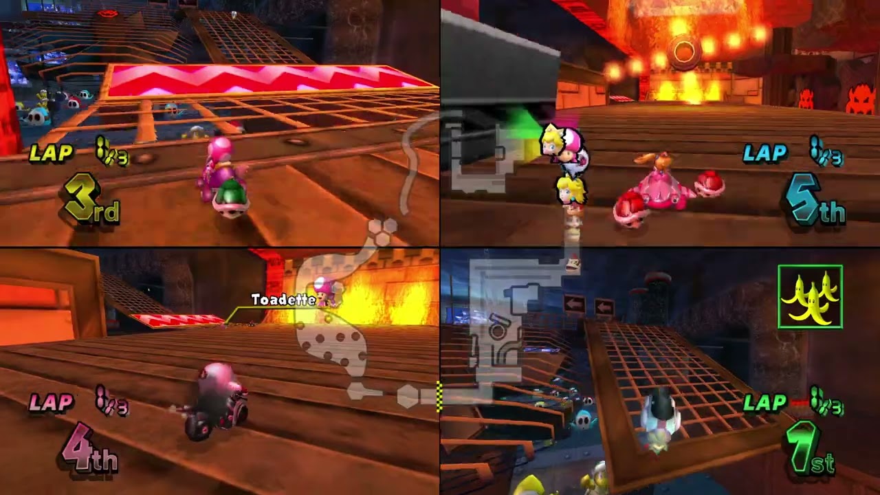 Mario Kart Wii Custom Tracks (Wiimms) ✦ 4 Players #879 (3 Tracks) 150cc