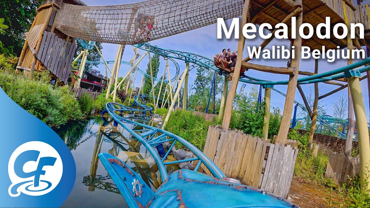 Mecalodon front seat on-ride 4K POV Walibi Belgium