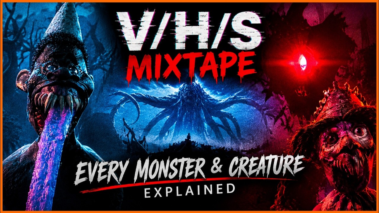 Разбор всех 7 монстров и существ из V/H/S Mixtape (2026) | Самые жуткие монстры в V/H/S