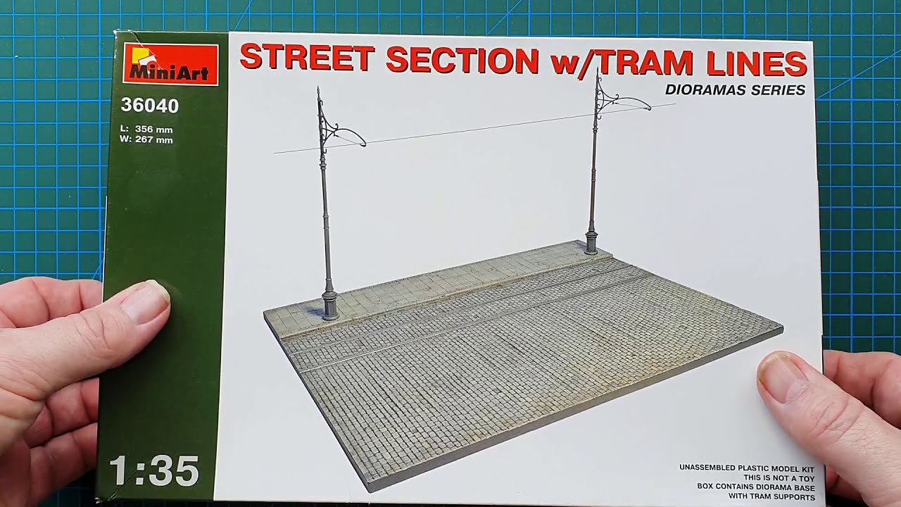 Miniart 1/35 Street Section with Tram Lines - Kit Review