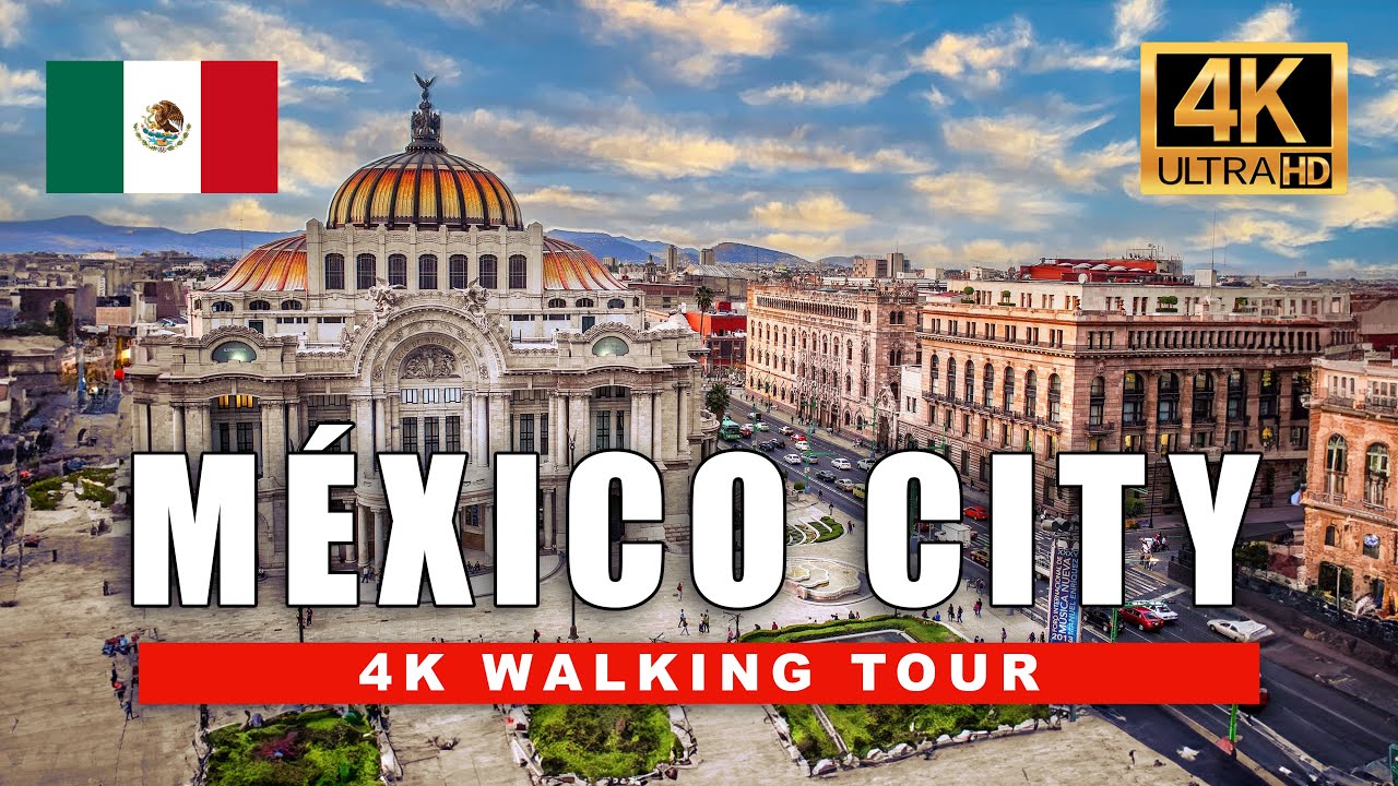 🇲🇽 CDMX, Мехико Пешеходная экскурсия в 4K — 4-часовой тур с субтитрами [4K HD/60 кадров в секунду]