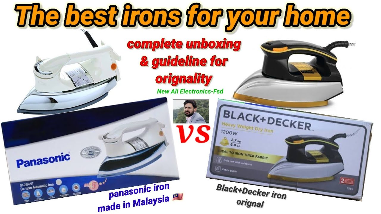 top 2 best heavyduty dry irons PANASONIC orignal Made in Malaysia vs BLACK DECKER unboxing