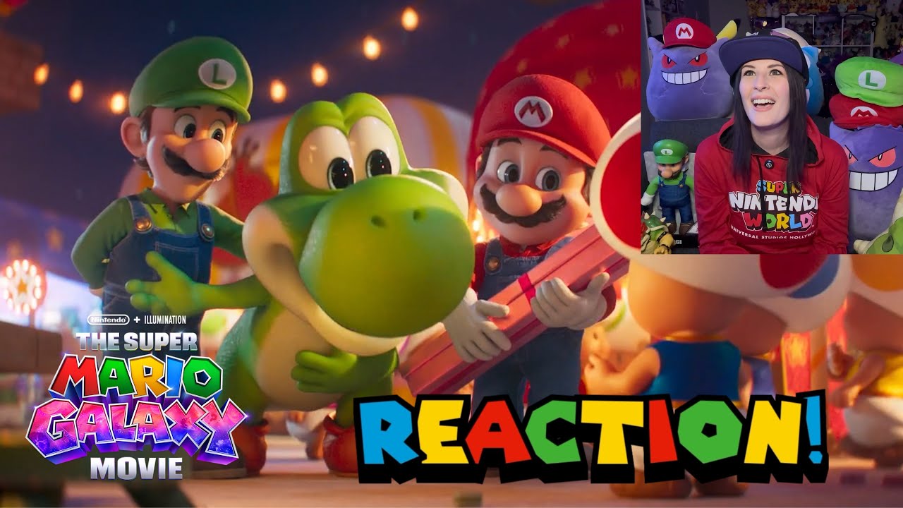 YOSHI AND BIRDO! Super Mario Galaxy Movie Trailer Reaction! 