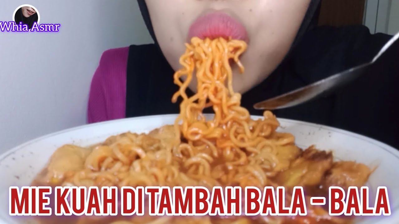 ASMR REVIEW MIE KUAH DI TAMBAH BALA - BALA SEENAK APASIH⁉️