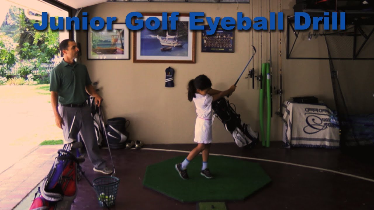 Junior Golf Drill Hit With Your Eyeballs || Golf Tips