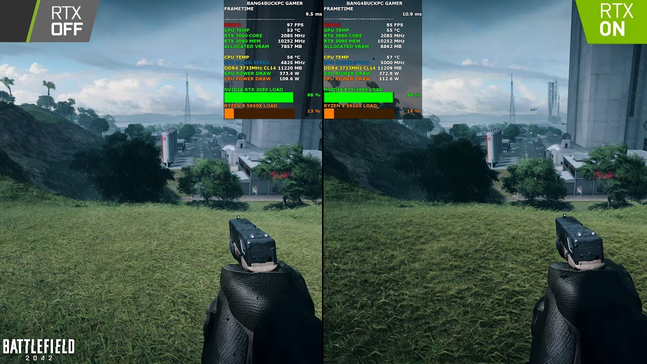 Battlefield 2042 Ray Tracing on VS Off Ultra Settings 4K DLSS | RTX 3090 | Ryzen 9 5950X