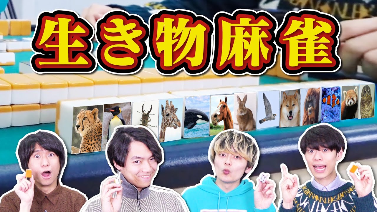 【生き物麻雀】芸術点が高い人が勝ち！共通点を見つけるゲーム！