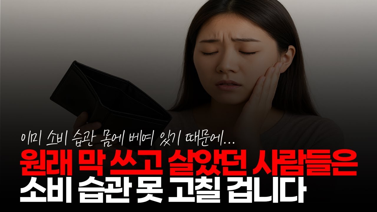 (※시청자댓글) 원래 막 쓰고 살았던 사람들은 소비 습관 못 고칠 겁니다. 이미 소비 습관 몸에 베여 있기 때문에... #소비습관 #낭비벽 #허세문화