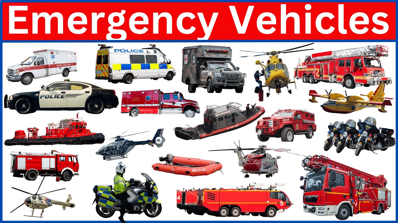 Emergency Vehicles | Learn Names of Emergency Vehicles