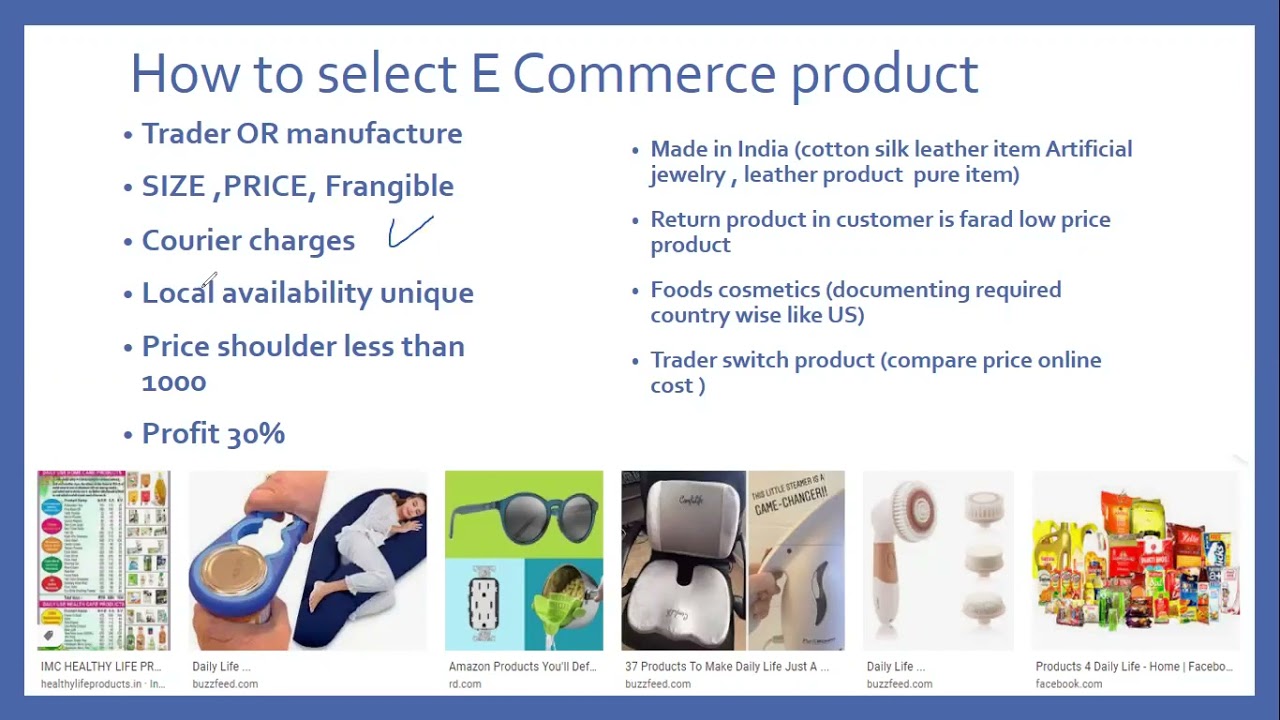 How to Select Product for Ecommerce Export