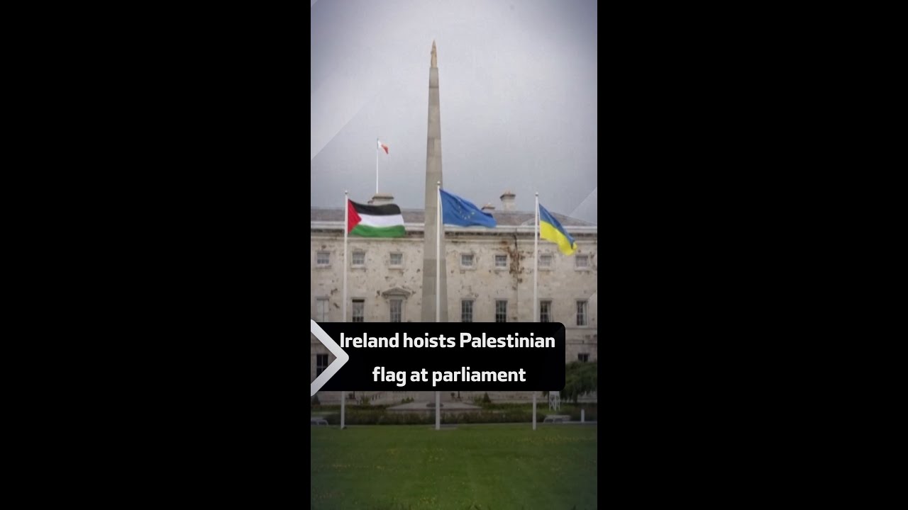 Ireland hoists Palestinian flag at parliament