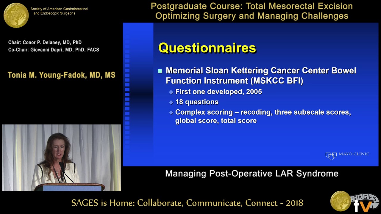 Managing post-op LAR syndrome
