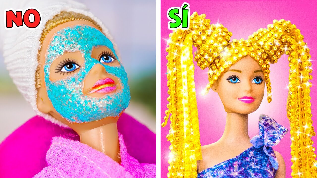 BARBIE RICA VS POBRE 💝 *Dispositivos de mu&ntilde;ecas para un cambio de look* D&iacute;a vs Noche por YayTime!