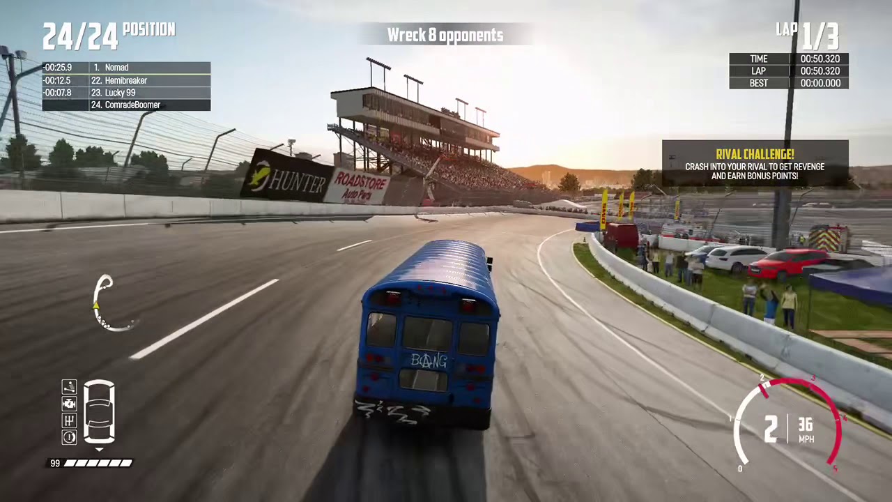 How to unlock the school bus in Wreckfest