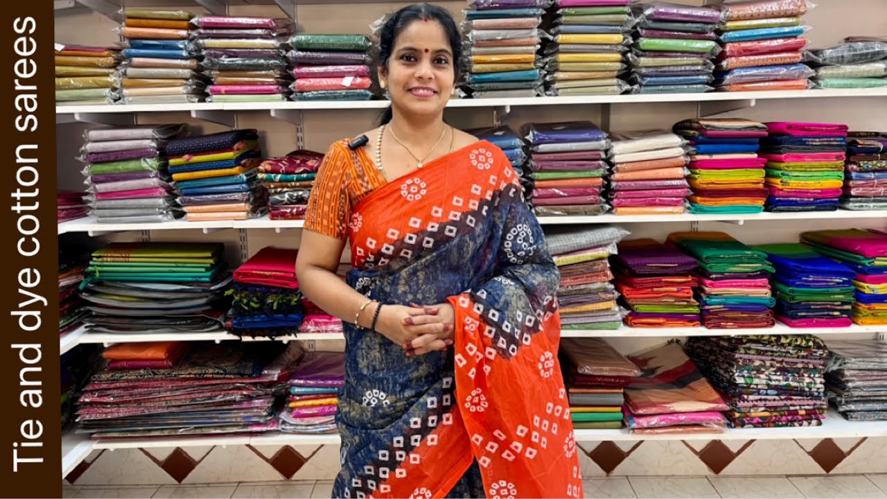 Deepavali collection |Tie and dye cotton sarees | Apavaranam| 27 October 2023