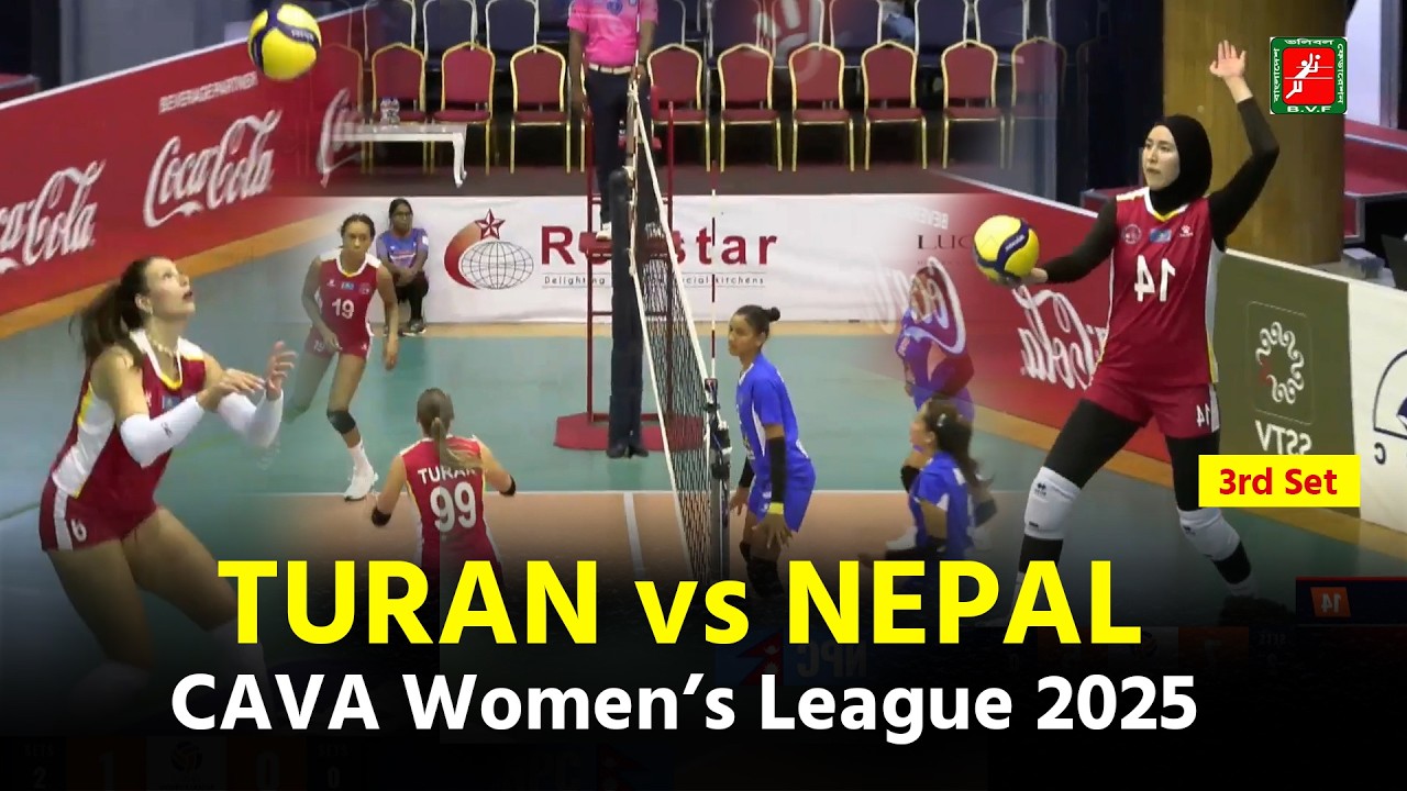 TURAN VC KAZ vs NEPAL PC NEP | 3rd Set | BVF | CAVA Women’s League 2025