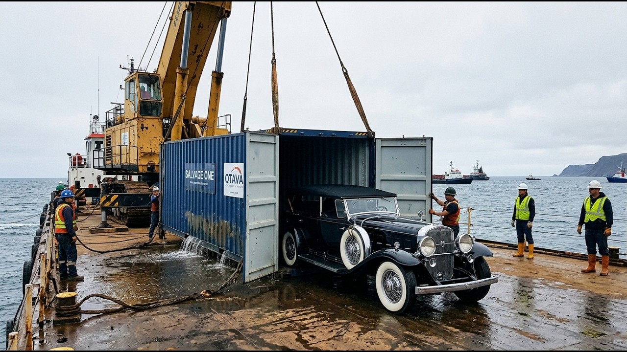 Sunken Cruise Ship Mystery: Open Container & Find Pristine Cadillac V-16!