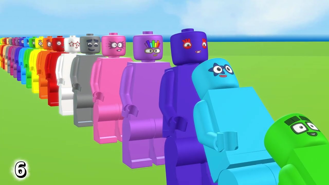 Удивительная игра «Домино-бег» от Numberblocks! | Изучение чисел от 1 до 50 и от 50 до 100 | Мате...